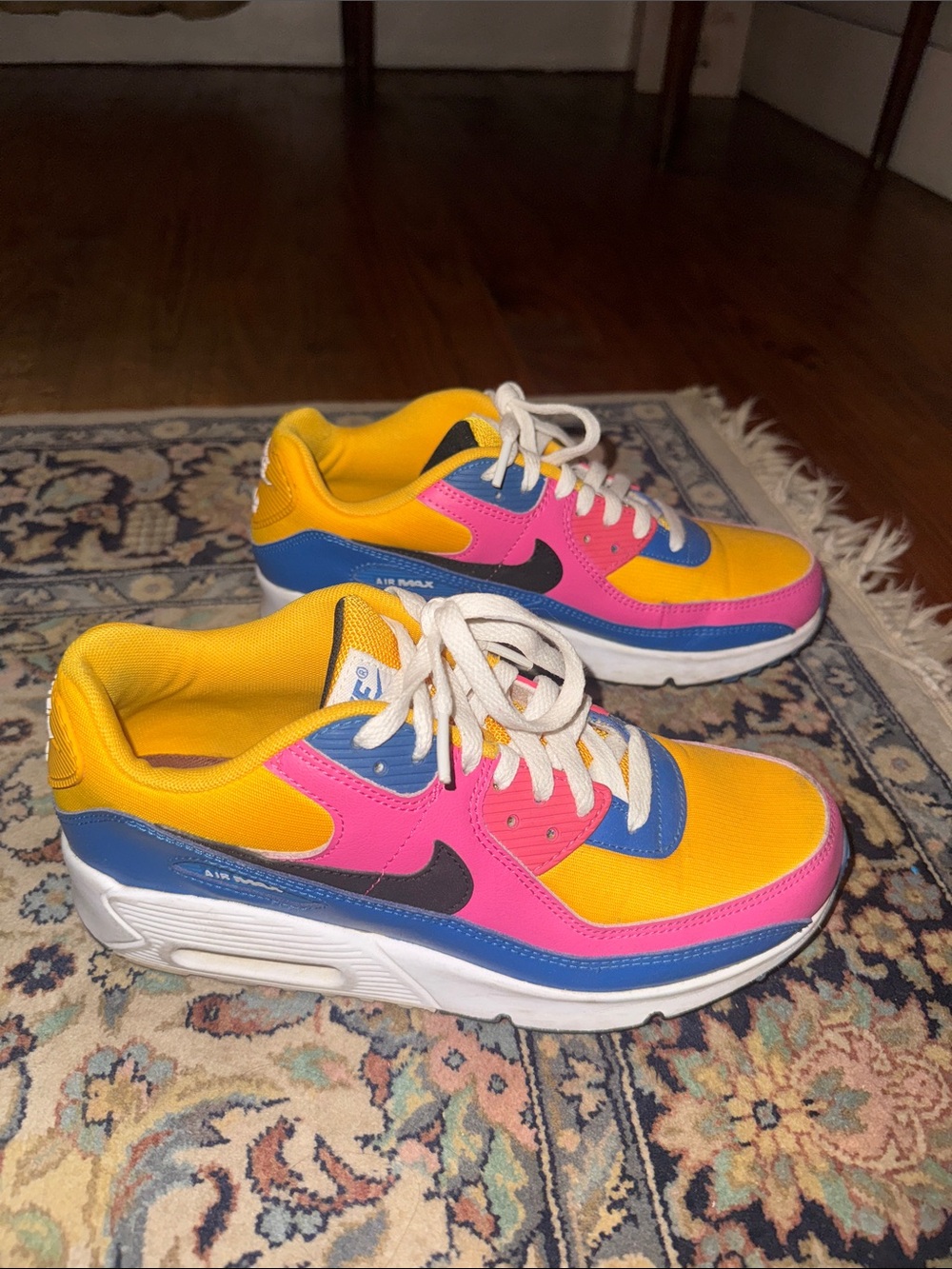 Nike Kids Air Max Colorblock Sneakers - Yellow Pink Blue